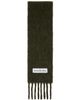 Acne Studios Acne Studios Khaki Fringed Logo Scarf - 1