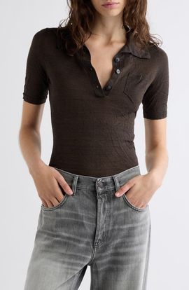 Acne Studios Acne Studios Kier Krinkel Silk Blend Polo