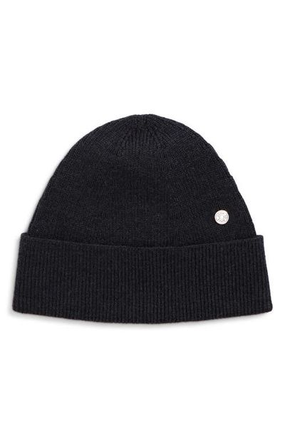Acne Studios Acne Studios Krivi Coin Appliqué Merino Wool Blend Beanie