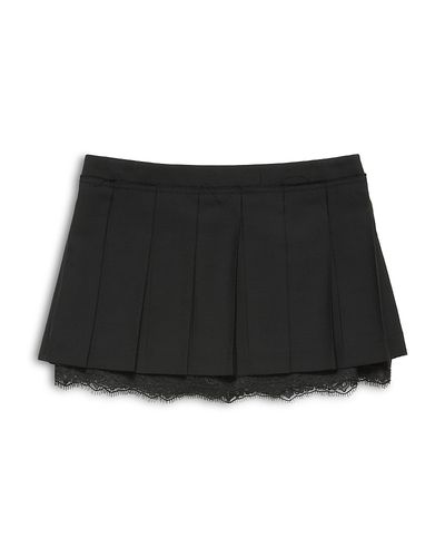 Acne Studios Acne Studios Lace Hem Pleated Mini Skirt