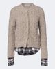 Acne Studios Acne Studios Layered alpaca, yak and wool-blend cardigan - 1