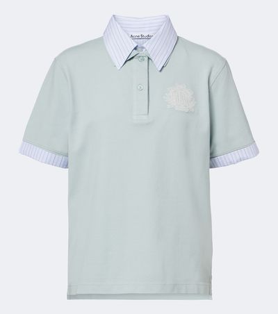 Acne Studios Acne Studios Layered cotton-blend piqué polo shirt
