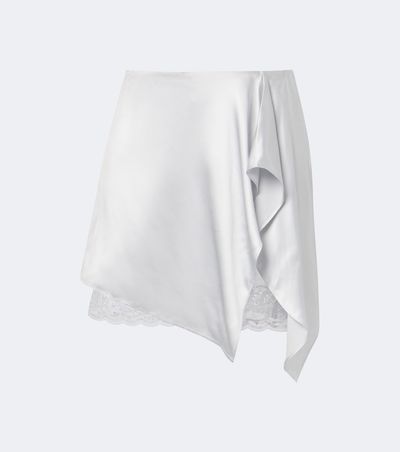 Acne Studios Acne Studios Layered lace-trimmed satin miniskirt