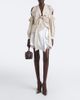 Acne Studios Acne Studios Layered lace-trimmed satin miniskirt - 2
