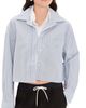 Acne Studios Acne Studios Layered Long Sleeve Button Up Shirt Blue/White - 1
