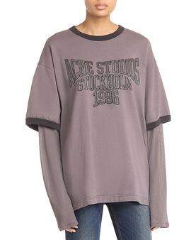 Acne Studios Acne Studios Layered Look Long Sleeve Logo Tee