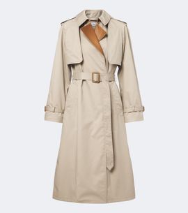 Acne Studios Acne Studios Leather-trimmed twill trench coat