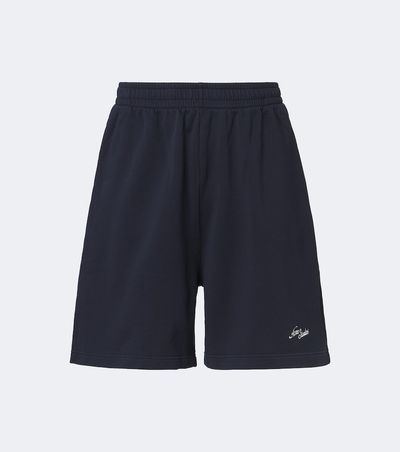 Acne Studios Acne Studios Logo embroidered cotton fleece shorts