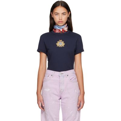 Acne Studios Acne Studios Navy Crest Logo T-shirt