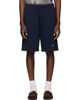 Acne Studios Acne Studios Navy Embroidered Logo Shorts - 1