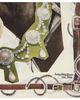 Acne Studios Acne Studios Off-White & Brown Printed Silk Scarf - 1