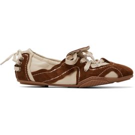 Acne Studios Acne Studios Off-White & Brown Suede Lace-Up Sneakers