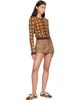 Acne Studios Acne Studios Off-White & Brown Suede Lace-Up Sneakers - 5