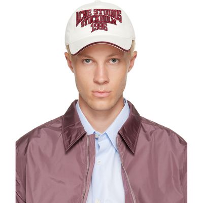 Acne Studios Acne Studios Off-White Embroidered Logo Cap