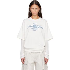 Acne Studios Acne Studios Off-White Embroidered Long Sleeve T-shirt