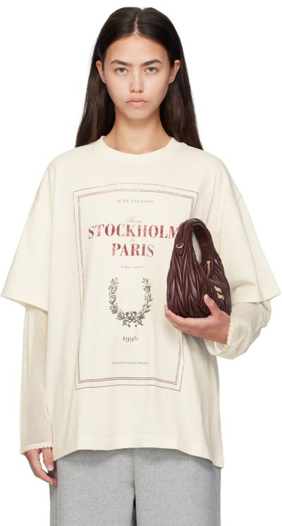 Acne Studios Acne Studios Off-White Layered Print T-shirt