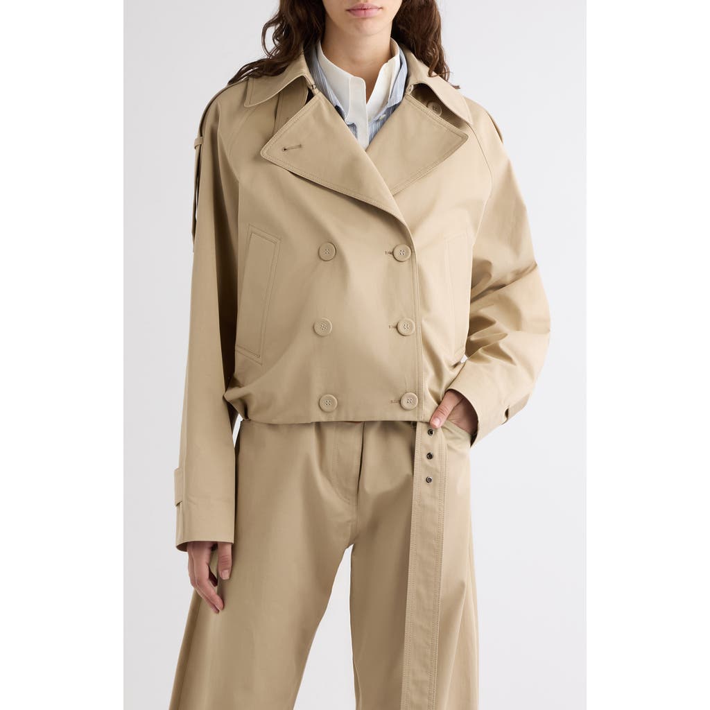 Acne Studios Acne Studios Oleo Crop Gabardine Trench Coat