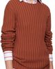 Acne Studios Acne Studios Orange Ribbed Crewneck Knit Sweater - 2