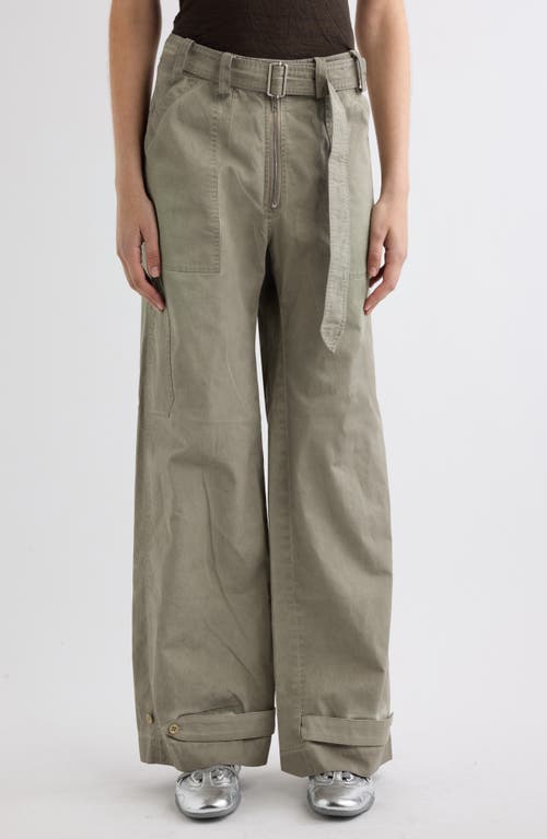 Acne Studios Acne Studios Parko Belted Cotton Stretch Gabardine Wide Leg Pants