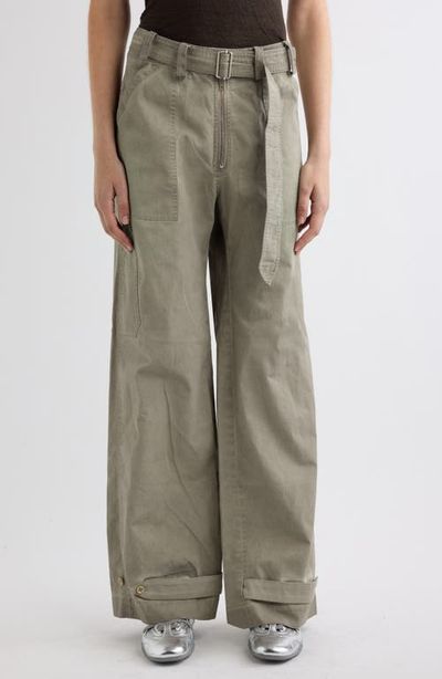Acne Studios Acne Studios Parko Belted Cotton Stretch Gabardine Wide Leg Pants