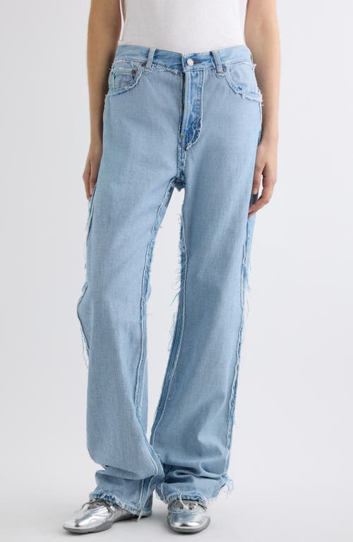 Acne Studios Acne Studios Pazer Frayed Double Layer Straight Leg Jeans