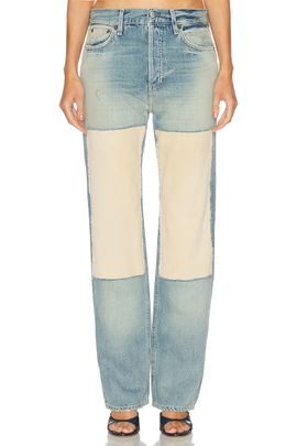 Acne Studios Acne Studios Pazer Suede Panel Straight Leg