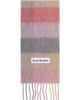 Acne Studios Acne Studios Pink & Grey Check Wool Scarf - 1