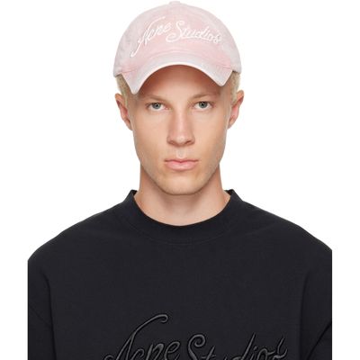 Acne Studios Acne Studios Pink Embroidered Logo Cap