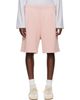 Acne Studios Acne Studios Pink Embroidered Logo Shorts - 1