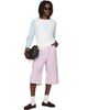 Acne Studios Acne Studios Pink Paint Splatter Denim Shorts - 4