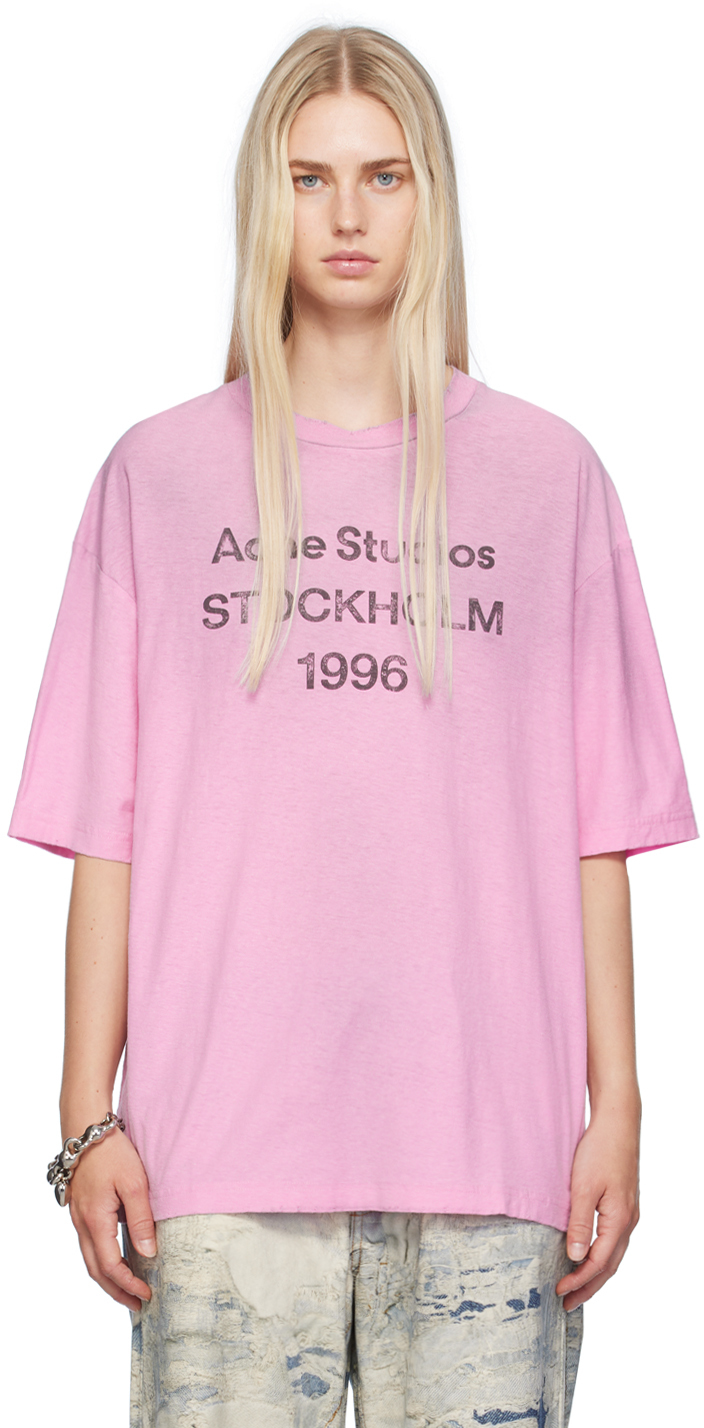 Acne Studios - Pink Relaxed-Fit Long Sleeve T-Shirt