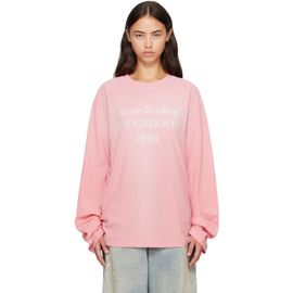 Acne Studios Acne Studios Pink Sprayed '1996' Logo T-shirt