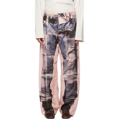 Acne Studios Acne Studios Pink Trompe-L'oeil 1981 Jeans