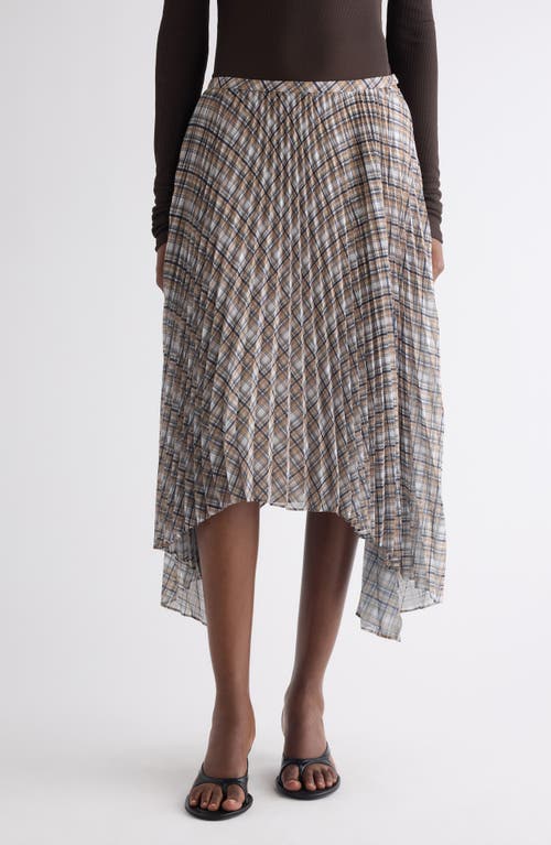 Acne Studios Acne Studios Plaid Bias Cut Pleated Skirt