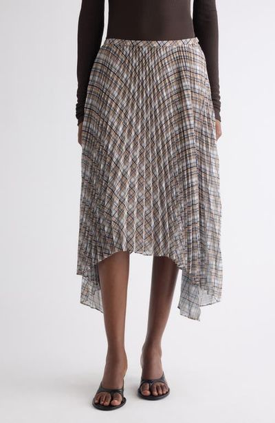 Acne Studios Acne Studios Plaid Bias Cut Pleated Skirt