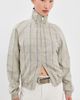 Acne Studios Acne Studios Plaid Bomber Funnel Neck Jacket Brown/Blue - 2