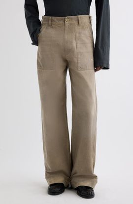 Acne Studios Acne Studios Plinty Stained Organic Cotton Twill Trousers