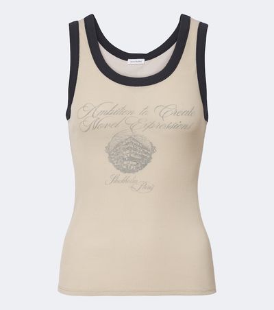 Acne Studios Acne Studios Printed ribbed-knit tank top