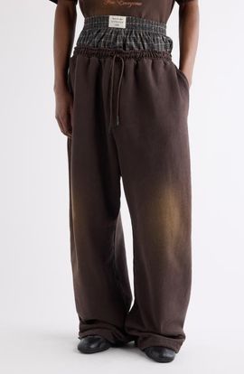 Acne Studios Acne Studios Prowser U Gym Bro Layered Logo Organic Cotton Sweatpants