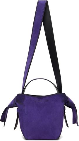 Acne Studios Acne Studios Purple Musubi Mini Suede Crossbody Bag
