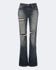 Acne Studios Acne Studios Re-Edition distressed faded bootcut jeans - 1