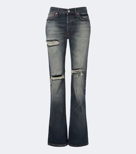 Acne Studios Acne Studios Re-Edition distressed faded bootcut jeans