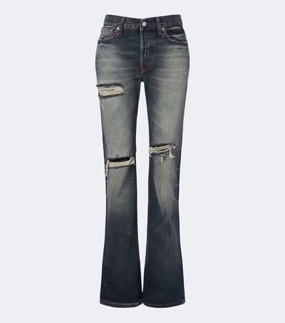 Acne Studios Acne Studios Re-Edition distressed faded bootcut jeans