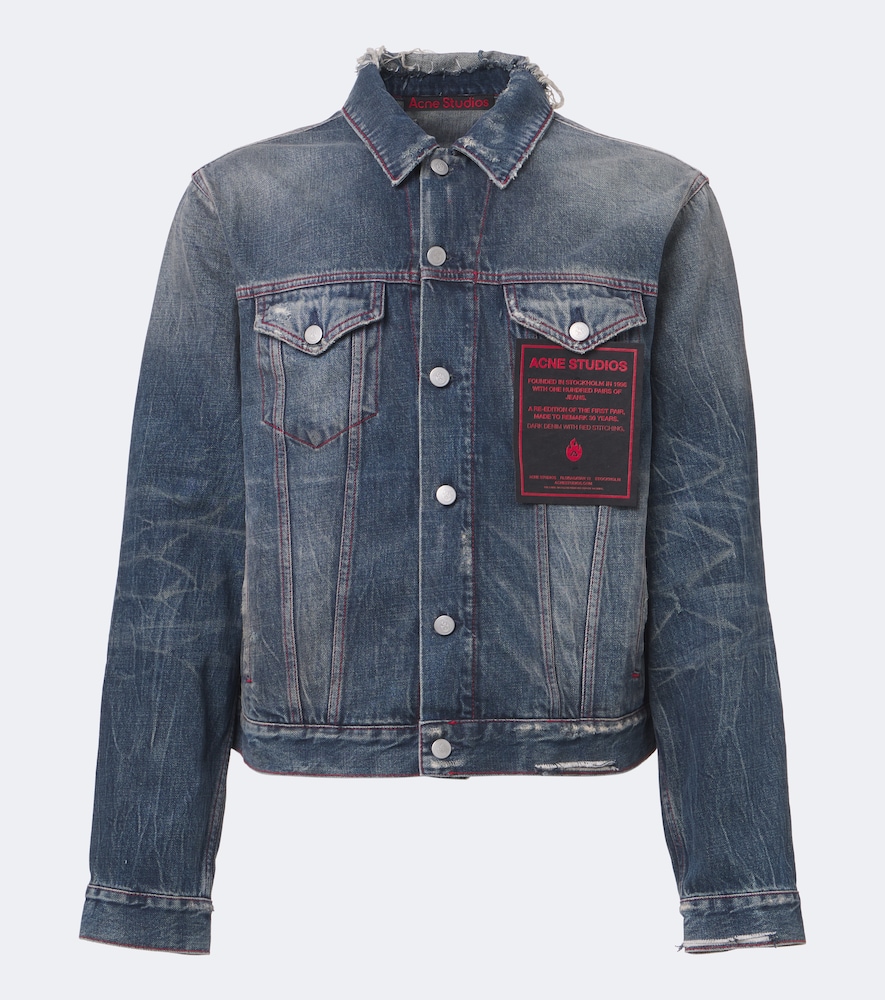 Acne Studios Acne Studios Re-edition distressed faded denim jacket