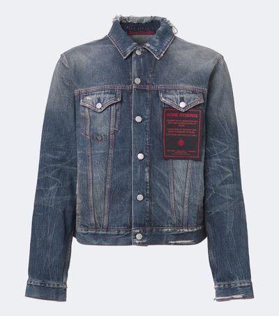 Acne Studios Acne Studios Re-edition distressed faded denim jacket