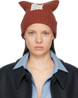 Acne Studios Acne Studios Red Ribbed Beanie