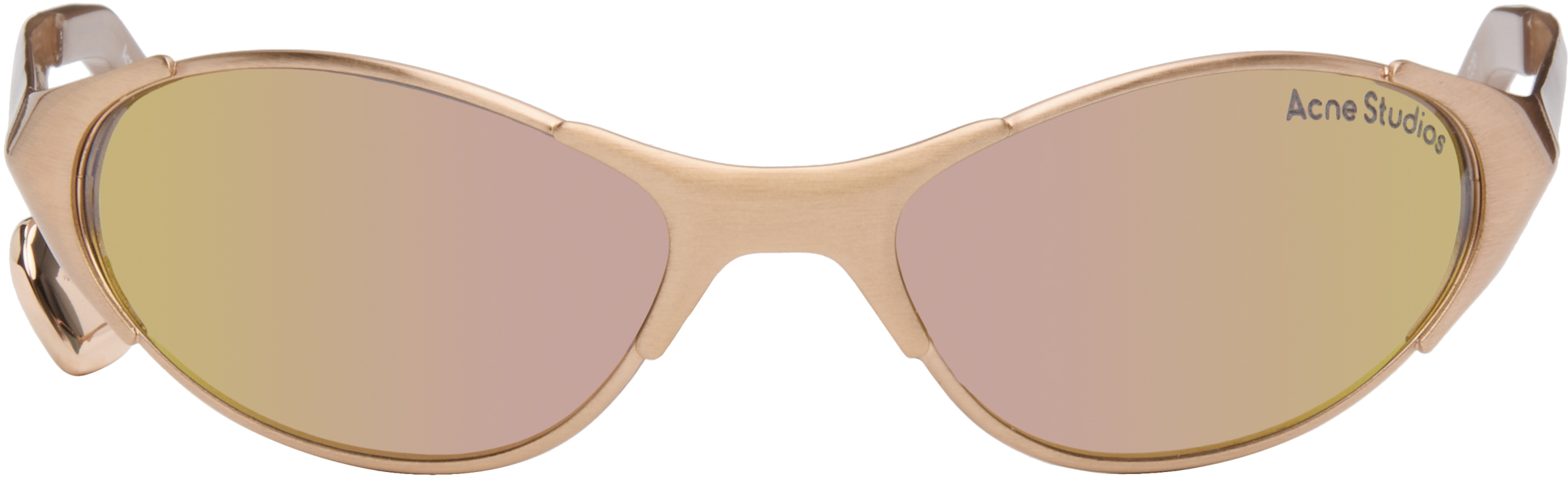 Acne Studios Tan Frame C Sunglassess Acne Studios George Rectangular Frame Sunglasses - Orange  main image 4