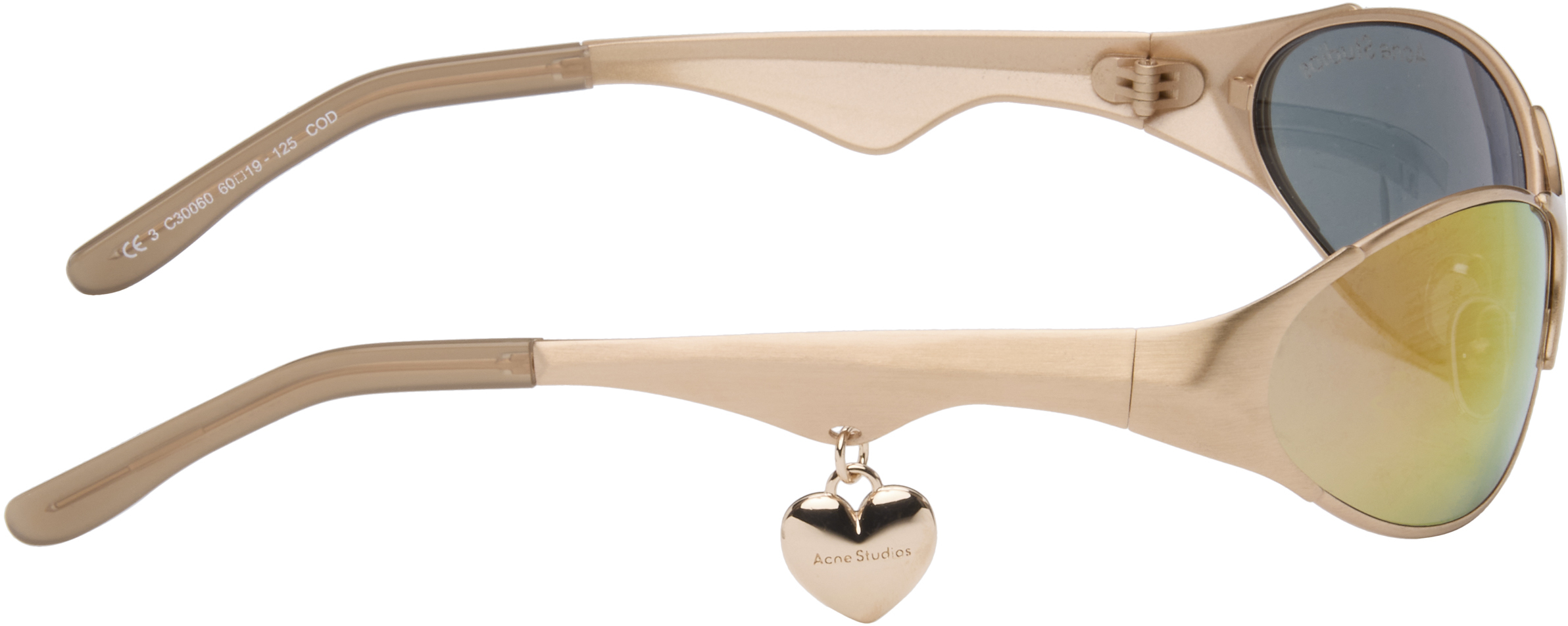 Acne Studios Tan Frame C Sunglassess Acne Studios George Rectangular Frame Sunglasses - Orange  main image 2