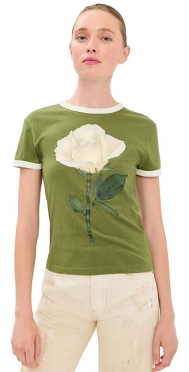Acne Studios Acne Studios Rose Tee Green/White