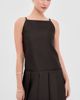 Acne Studios Acne Studios Silk Sleeveless Mini Dress Dark Chocolate Brown - 2